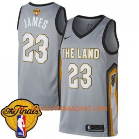 Maillot NBA Cleveland Cavaliers LeBron James 23 2018 NBA Finals Patch Nike Vert Swingman - Homme